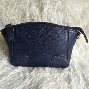 T Tahari Navy Genuine Leather Small Crossbody Bag *Missing Strap*